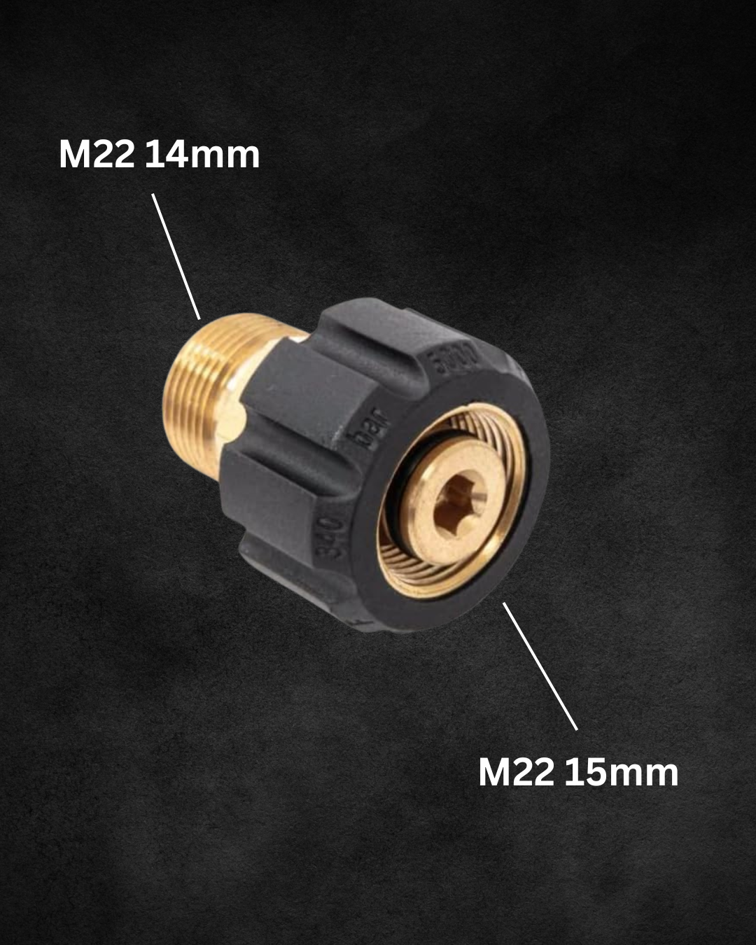 FGDCHNJ Pressure Washer Adapter M22 15mm to M22 14mm