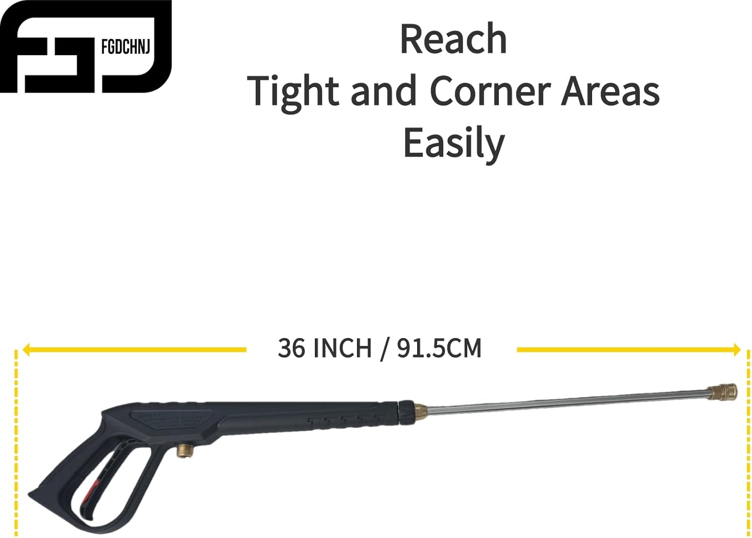 FGDCHNJ 3600 PSI Pressure Washer Gun with 36” Wand & 5 Nozzles