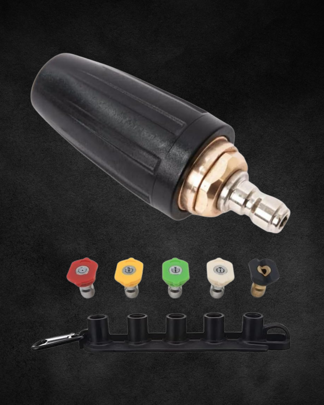 FGDCHNJ Turbo Nozzle Set – 3000 PSI, 1/4” Quick Connect + 5 Spray Tips
